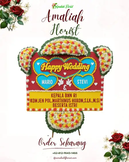 Papan Bunga Pernikahan Lamaru